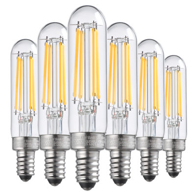 Ampoule DEL à intensité variable 4,5 W (40 W équivalent) E12 / base candélabre en verre transparent 2700 K blanc doux