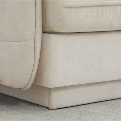 Canapé en forme de U Chenille Cloud, canapé à assise profonde avec repose-pieds amovibles, coussins ronds et coussins de dossier matelassés exquis, pieds de cadre de base encastrés, assemblage facile, convient au salon