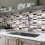 11.8"X11.8" Marble And Glass Mosaic Tile