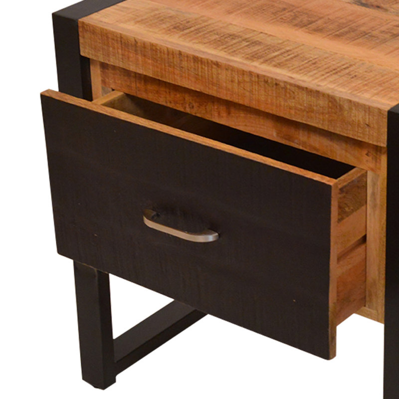 Aria-Jai Solid Wood Top End Table