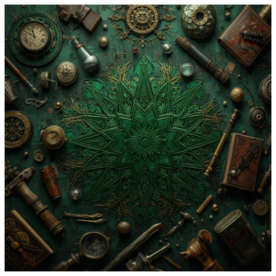 Steampunk Compass Collection Quilted Bedspread All Sizes