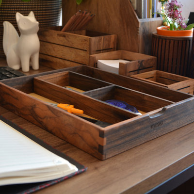 Wood Desk Organiser