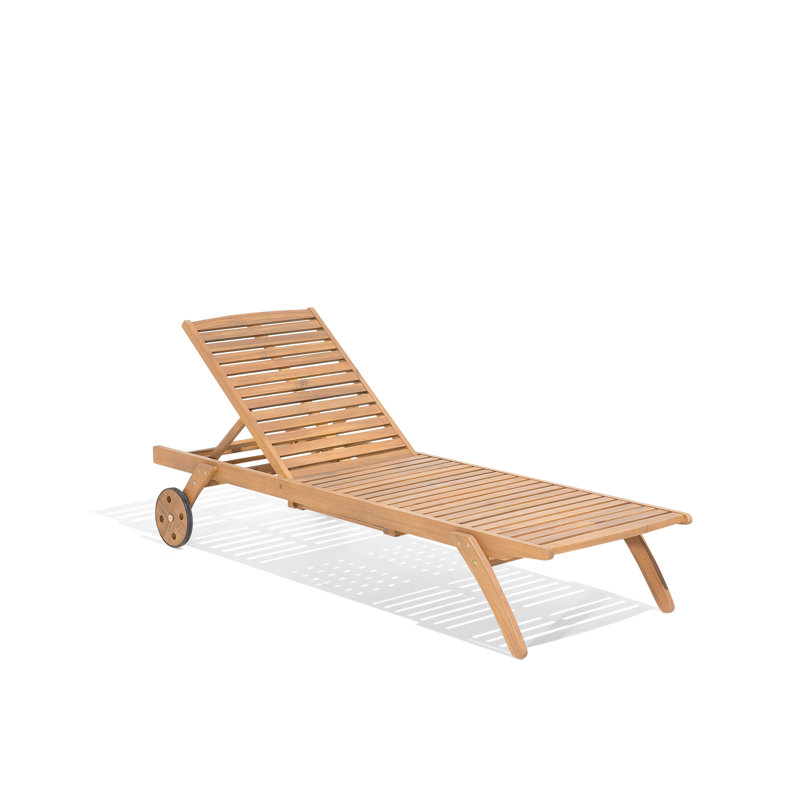 Wooler 195cm Long Reclining Acacia Single Chaise