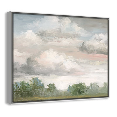 Pastel Morning Sky Framed On Canvas by Nan Print