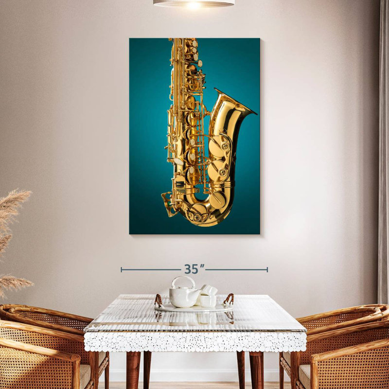 Abarca Golden Alto Saxophone, H 48 po x l 32 po
