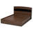 Marineta Platform Storage, Queen Bed, Dark Brown, 39.37'' H X 64.17'' W X 88.15'' L