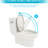 Modern Ceramic One Piece Toilet - Soft Close Seat, Powerful Siphon Flushing, Low Water Absorption, 29.67 In. D X 16.02 W 29.43 H, White Smooth Flushing Experience, Ceramic, H