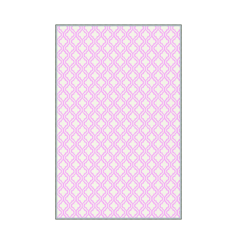 Luxurious Woven Area Rug, 5.9 x 9.2 ft, 100% Polyester, Antibacterial | Non-Slip PVC Felt Dot Underside, 0.3 in Pile Height | Machine Washable, 3D Digital Print, Perfect for Living Room & Bedroom Décor
