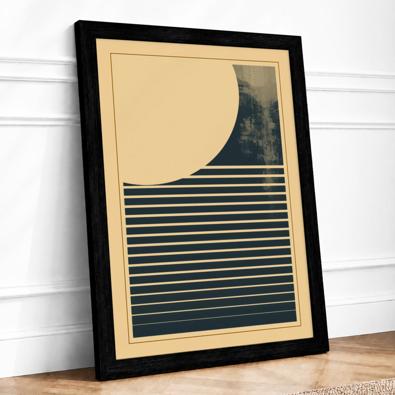 Forest In Stripes Minimalist - Print, Black, A4 - 29.7 x 21.0 cm