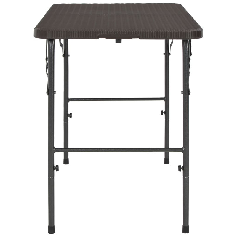 Franke Rectangular Metal Folding Outdoor Camping Table , 120cm cm W 60cm cm D