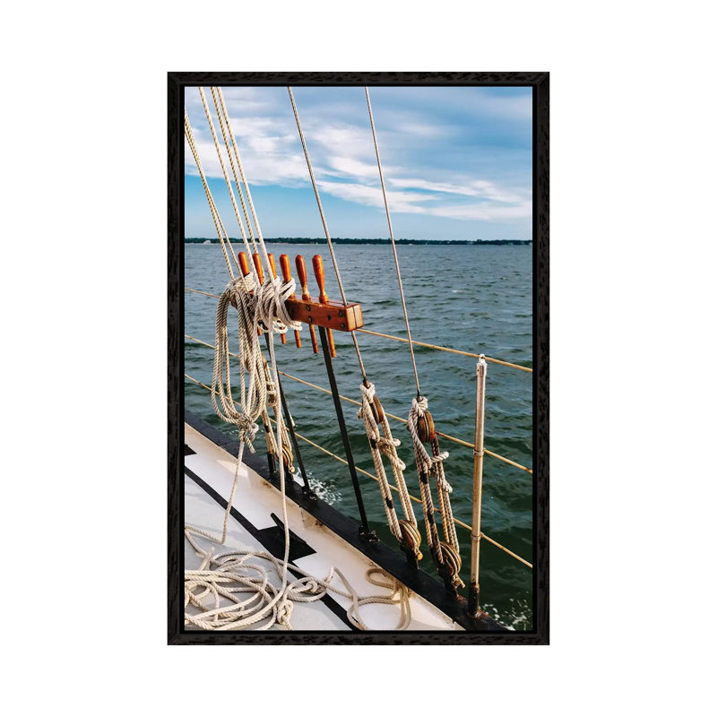Charleston Sailboat IV by Bethany Young - Print on Canvas, Black Framed, 101.6cm H x 66.04cm W x 3.81cm D