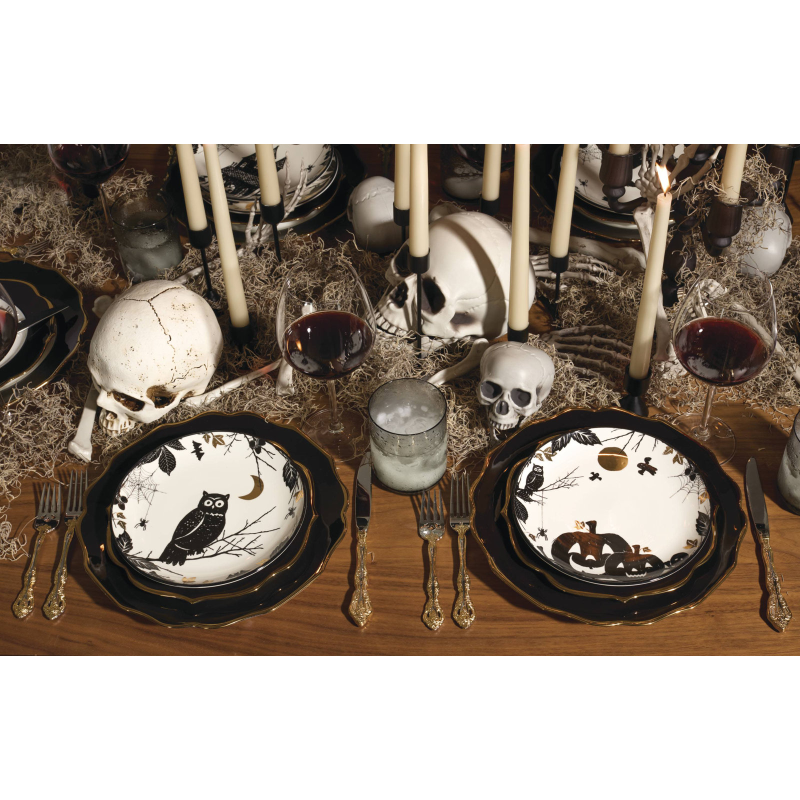 Lenox Vintage Halloween Haunted Accent Plates, Set of 4