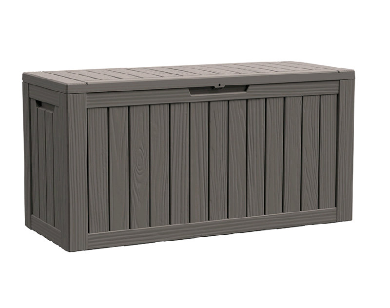 360L Lockable Waterproof Resin Outdoor Storage Box, Grey