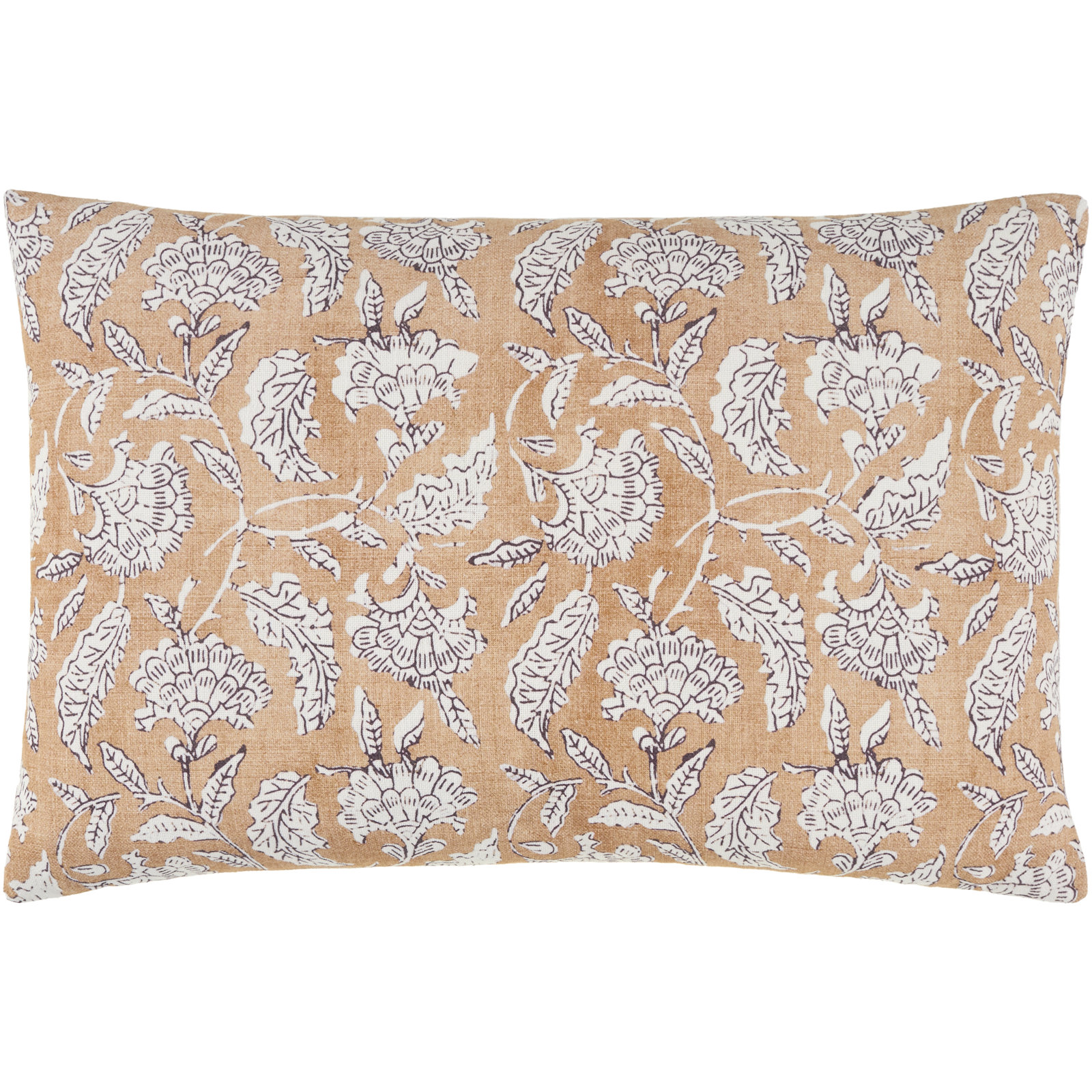 Caigan Accent Pillow, Polyester, Brown/White