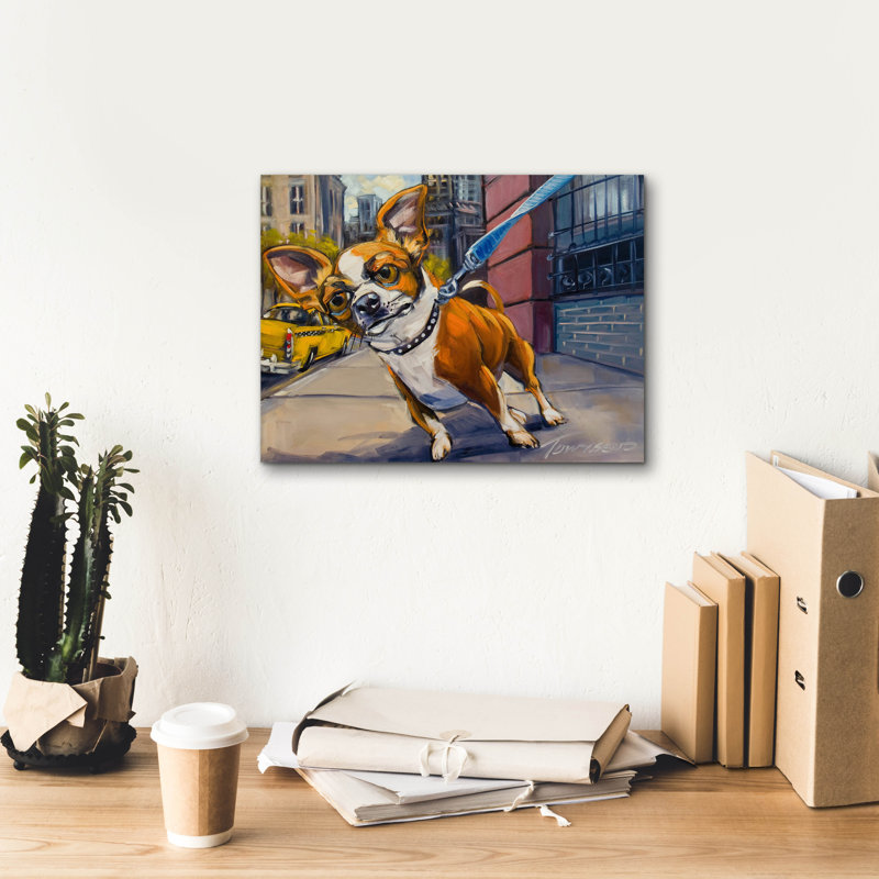 "Fetch Cab" par CR Townsend, H 12 po x l 16 po x P 0,75 po