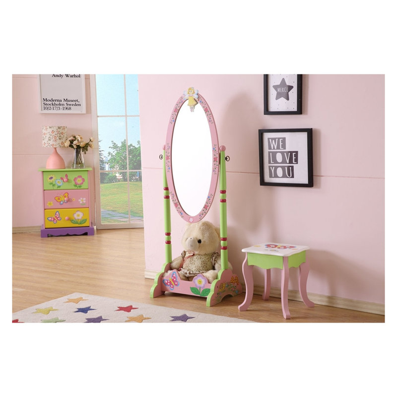 Miroir sur pied en bois pour enfants Olivia the Fairy