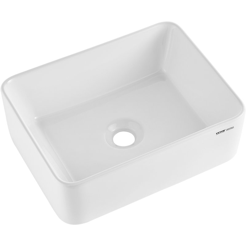 VEVOR 48.3mm W White Ceramic Sink