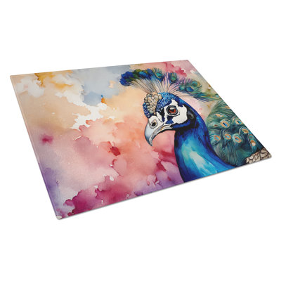 Planche à découper en verre Peacock