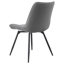 Ensemble de 2 chaises pivotantes grises capitonnées