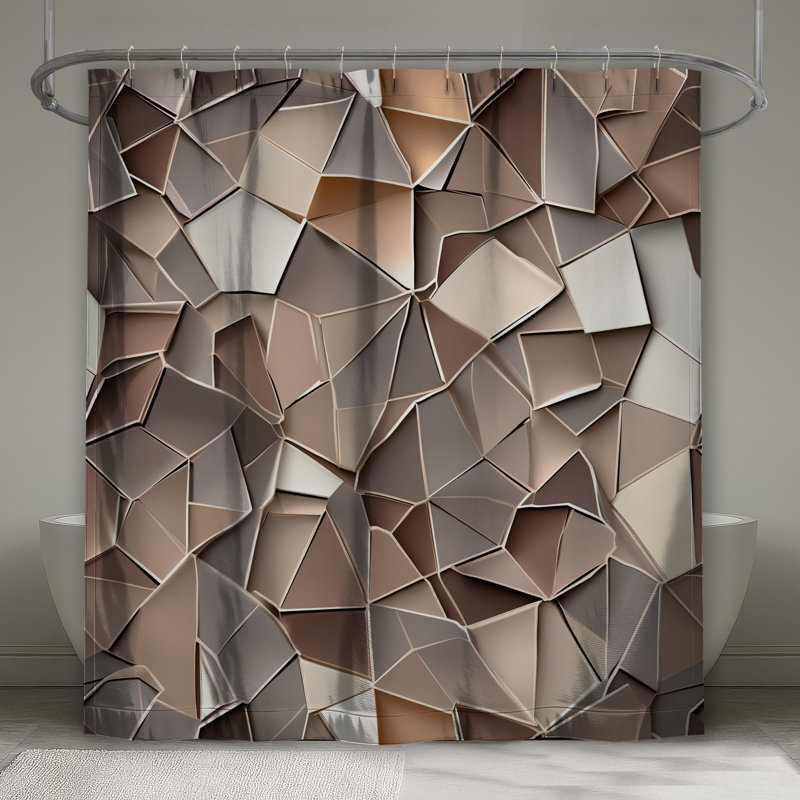 Rideaux de douche beige, 70in W x 72in H
