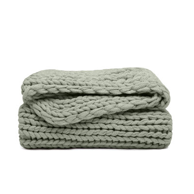 Handmade Chunky Knit Throw Blanket