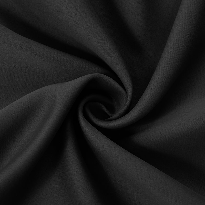 100% Room Darkening Blackout Eyelet Curtains (Set Of 2) , 168cm Width x 137cm Drop, Black