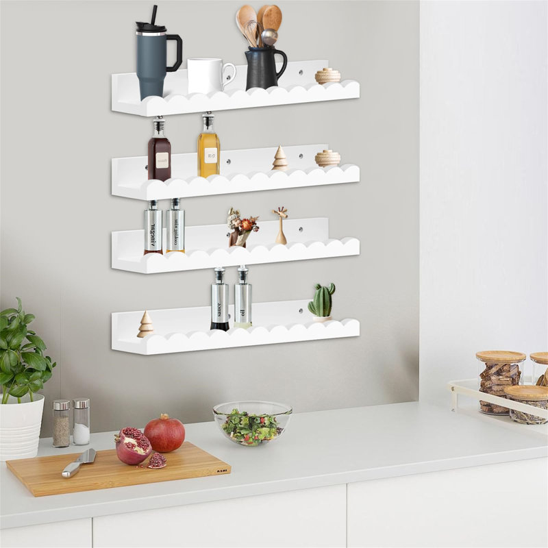 4 Piece Wood Bracket Shelf