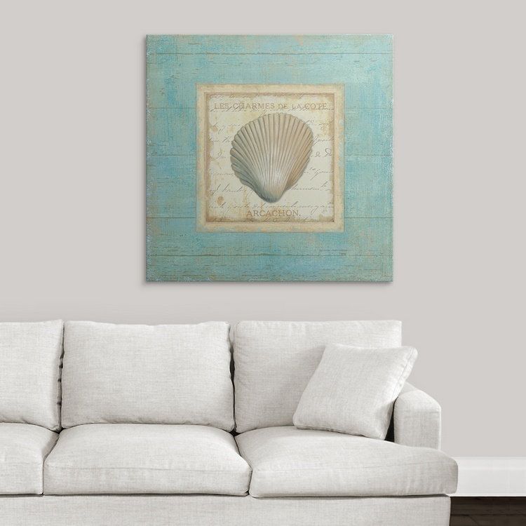 « iii », reproduction d’impression sur brissonnet, Bijou de Mer, H 35 po x l 35 po x P 1,5 po, Toile