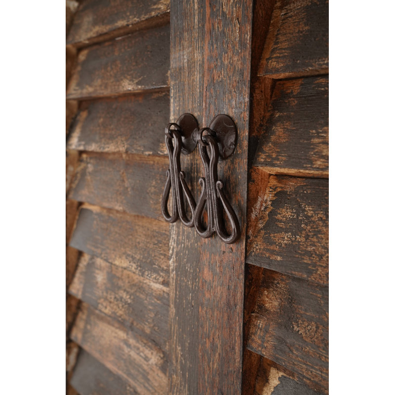 Solid Wood Wall Coat Rack, Gray