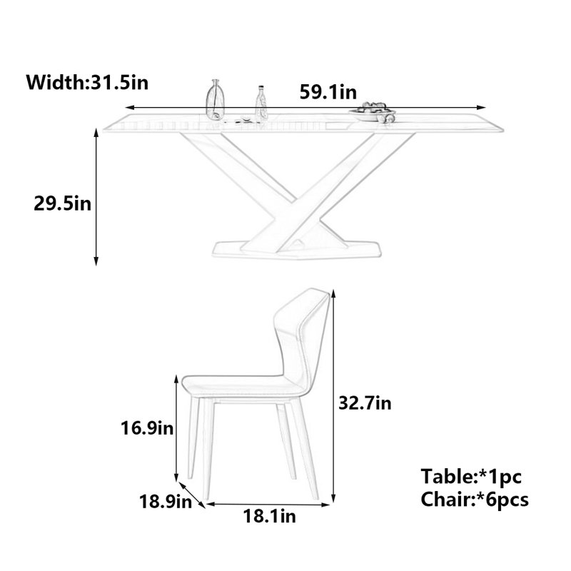 Tarece, 29.5"H x 59.1"L x 31.5"W