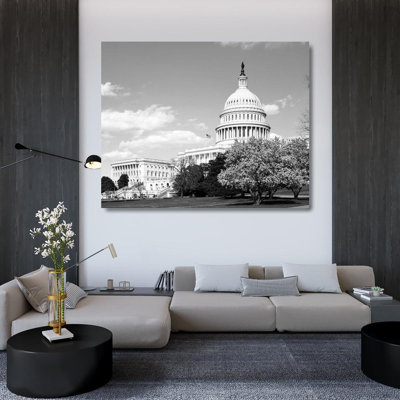 Highsmith, Carol Gallery Wrapped Canvas Art: Capitol Hill Washington D.C. in cherry blossom season 64702