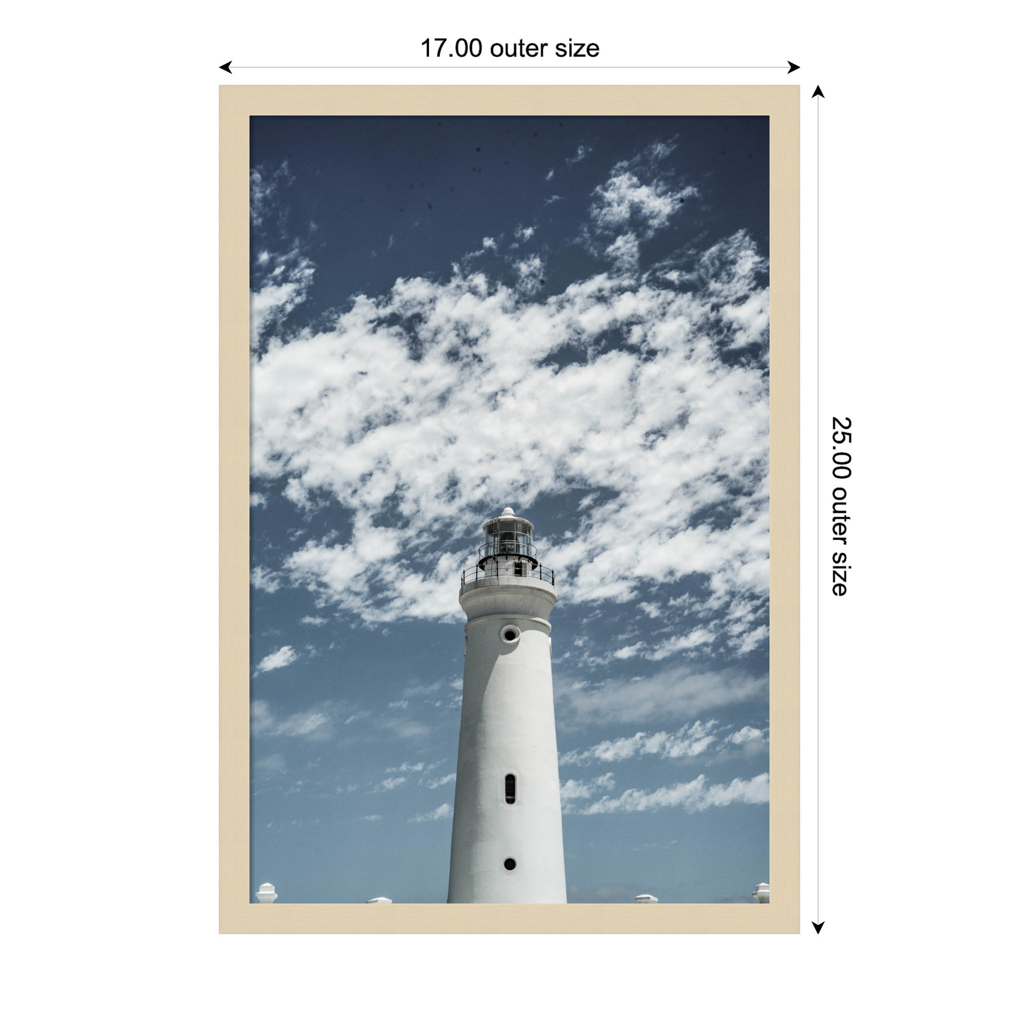 Cape Point Lighthouse by Shot by Clint Wood Framed Wall Art Print, Brown, 25" H x 17" W