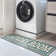Non-Slip Rubberback Blue Laundry Room Runner Rug