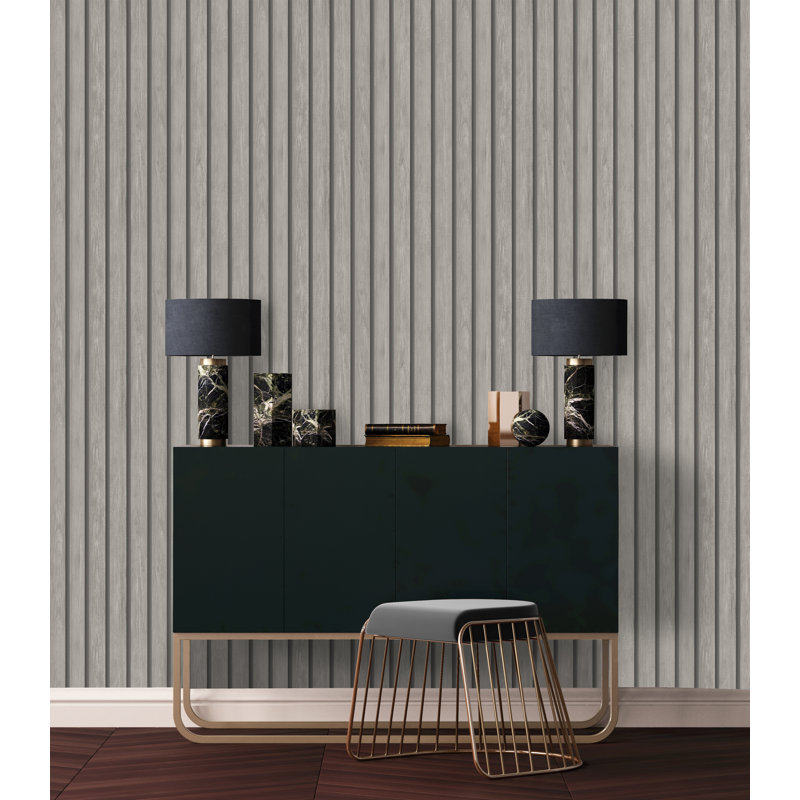Spinney 53cm x 10.5cm Matte Wallpaper Roll, Grey