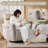 Dual Motor Swivel Glider Nursery Power Recliner With Adjustable Headrest, Rocking Recliner With Side Pockets And USB Charge-1792993983