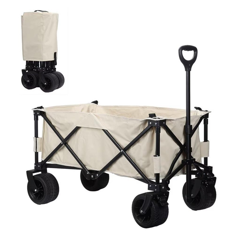 Chariots de jardin avec poignée réglable, Blanc