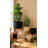 Set of 3 Poly Rattan Baskets with Rope Texture and Tapered Wooden Legs, L:12x12x23.5" M:10x10x17.5" S:8x8x13.5"-1519548856