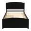 Lit plateforme simple avec deux tiroirs, espresso-124438778