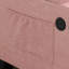 Canapé inclinable simple avec dossier réglable manuellement, port de charge USB sur le côté de l'accoudoir, support pour téléphone inclus, rangement caché pour l'accoudoir et repose-pieds de rangement assorti - rose-608881412