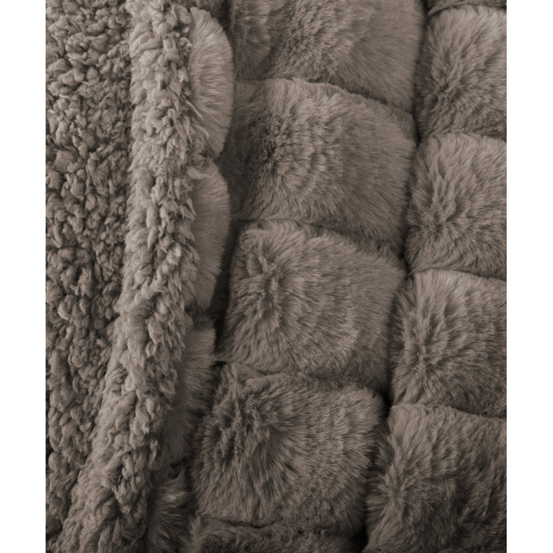 Knitted Throw Blanket, Fungi, 127cm W x 152.4cm L
