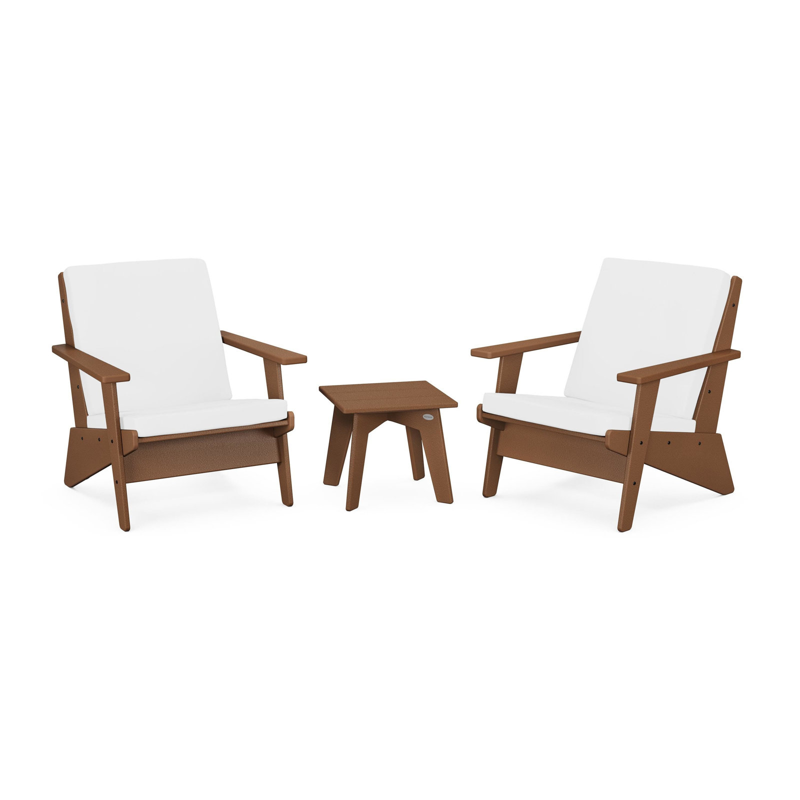 Riviera Modern Lounge 3-Piece Set, Teak, Natural