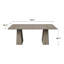 Table de salle à manger rectangulaire 71 "pour 6 à 8 personnes - table de cuisine moderne en bois avec pieds robustes et robustes, mobilier de salle à manger résistant aux égratignures, table grise Only)-2039059892