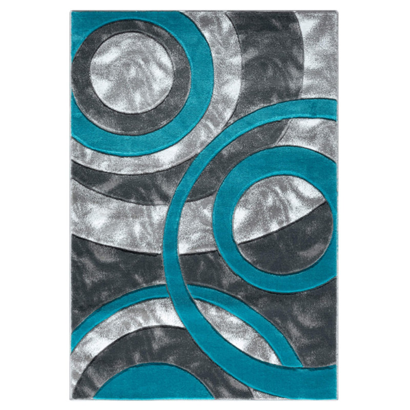 Geometric Shapes Flatweave 80cm X 150cm Area Rug