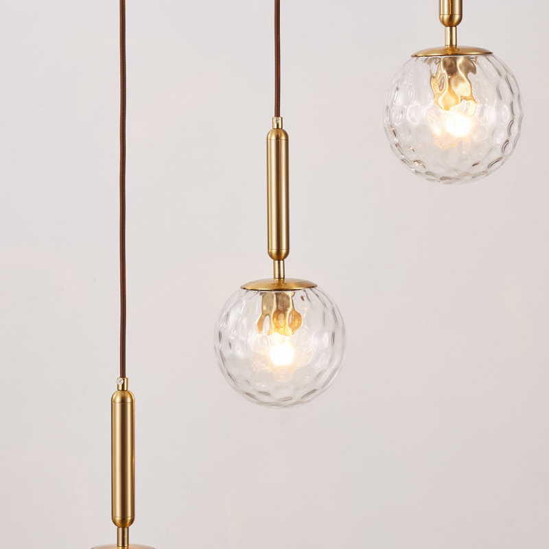 Texel 5 - Light Brushed Brass Pendant
