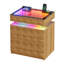 50cm W Bedside Table with 3D Mirror Abyss and Sensor RGB Lighting, 2-Drawer Bedside Table with Hidden Storage And Lockable-1535923175