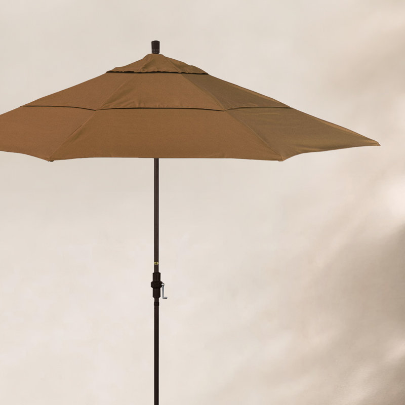Parasol de marché Broadmeade octogonal Sunbrella, Bronze, Performance teck