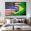 "USA Brésil" sur toile-1810084