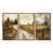 Toile avec cadre flottant brun