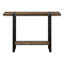 Table d'appoint, console, vestibule, étroit, canapé, salon, chambre à coucher, stratifié brun, métal noir, contemporain, moderne