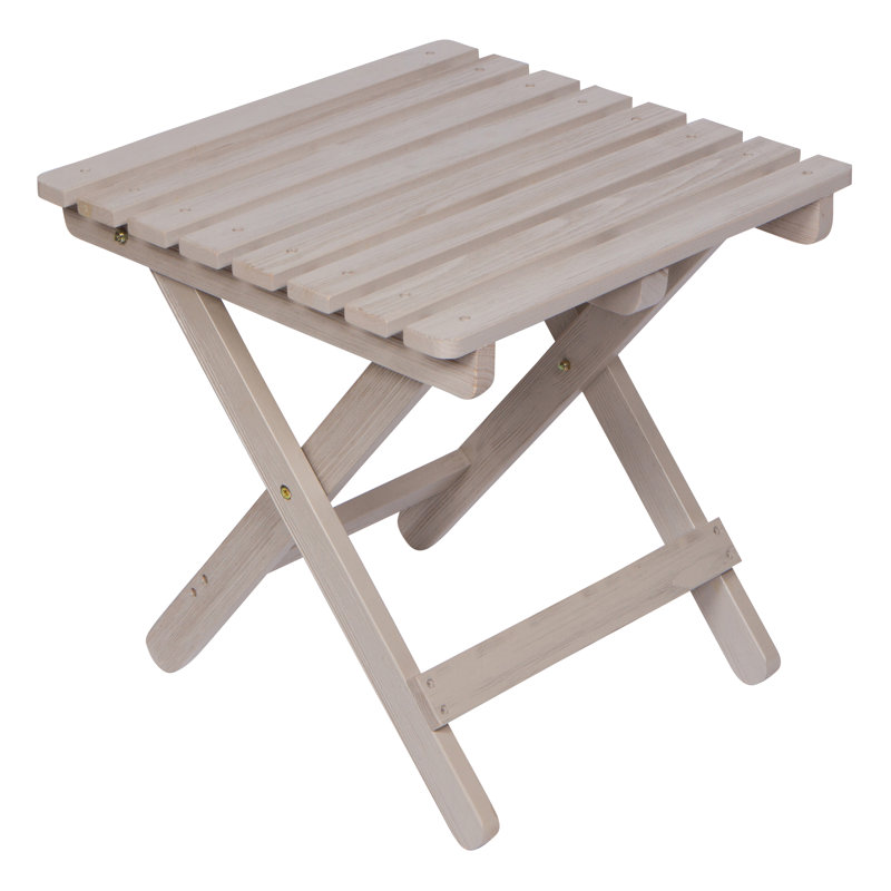  Grandview Assembled Folding Square Outdoor Side Table, Graystone